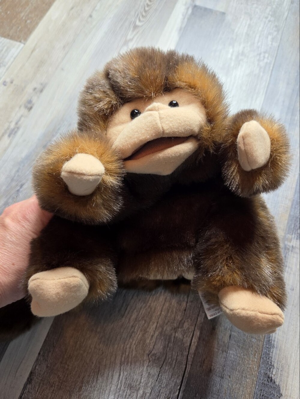 Folkmanis Folktails Brown Monkey Furry Folk  Puppet